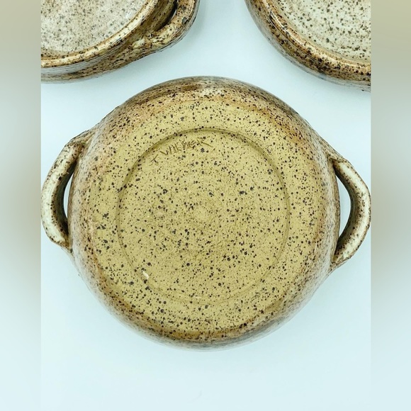 Hand Made Studio Pottery Clay Soup Bowls - Picture 4 of 4